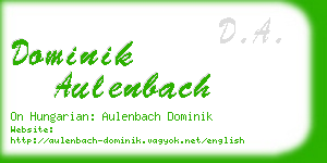 dominik aulenbach business card